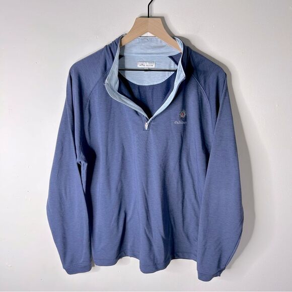 Peter Millar quarter zip pullover. Navy blue, Athletic Coldstream Large - Picture 1 of 5